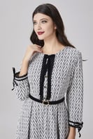 فستان تويد رصاصي