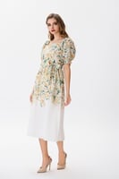 فستان قطن بنقشة الورود