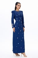 فستان كحلي مطرز