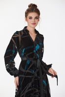 فستان طبع مخمل