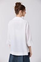 بلوزة كريب مع جيب