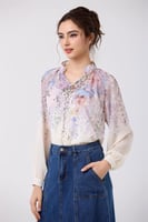 بلوزة شيفون حرير