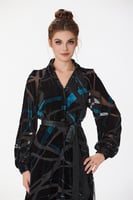 فستان طبع مخمل