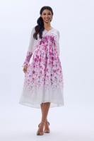 فستان اورغنزا بنقشة الورد