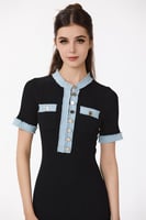 فستان صوف استرتش