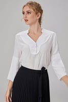 بلوزة ابيض سادة