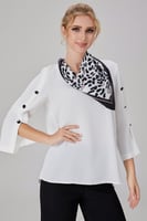 بلوزة قطن اوف وايت