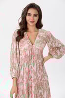 فستان بليسيه بنقشة الورد