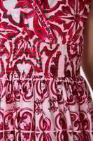 فستان قطن بنقشة مزخرفة