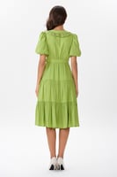 فستان قطن مع كشكش