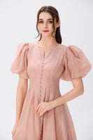 فستان اورغنزا بودر بينك بقصة كروسية