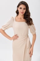 فستان شيفون بتخاريخ دانتيل