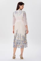 فستان شيفون بنقشة الورود