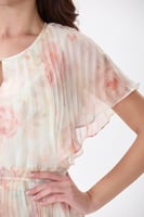 فستان شيفون بنقشة الورود