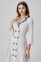 فستان تويد رمادي