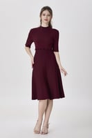 فستان استرتش عنابي