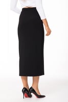 تنورة اسود ميدي