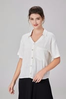 بلوزة كتان اوف وايت