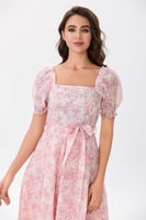 فستان اورغنزا وردي مطرز