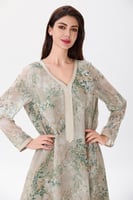 جلابية شيفون بنقشة الزهور