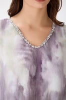 جلابية ستان بليسيه بألوان هادئة