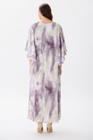 جلابية ستان بليسيه بألوان هادئة