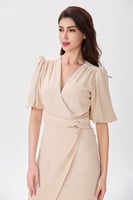 فستان كريب بيج بقصة كلاسيكية