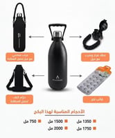 الباكج البارد يشمل 5منتجات ( جراب قماشي مع حزام كتف، غطاء مزاز شرب وصب ،قالب ثلج +حبل ) بسعر 43ريال