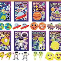 ملصقات لغز تركيب للأطفال (فضاء)