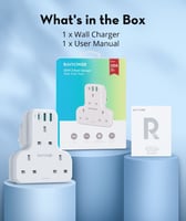 شاحن جداري راف باور بايونير 3 مداخل طاقه ثلاثيه مع...