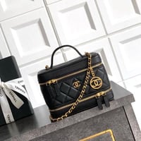 شنطه شانيل فيانتي اسود مقاس 19