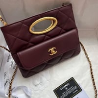 شنطة شانيل 25 سم لون برغندي