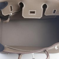 حقيبة بيركن 25 سم. معدن فضي