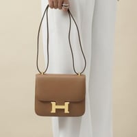 شنطة هيرمس كونستانس جلد إبسوم مع قفل ذهبي