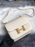 شنطة هيرمس كونستانس جلد إبسوم مع قفل ذهبي