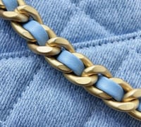 شنطة شانيل كوكو هاندل زرقاء مقاس 25