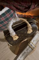 شنطة لويس فيتون جلد طبيعي شامل الملحقات مقاس 25