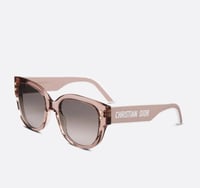 نظارة شمسية شفافة بنقش وردي وابيض