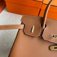 حقيبة بيركن 30 سم. معدن ذهبي