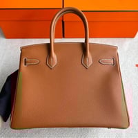 حقيبة بيركن 30 سم. معدن ذهبي