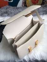 شنطة هيرمس كونستانس جلد إبسوم مع قفل ذهبي