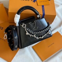 شنطة Louis V مرمرة – سلسال ذهبي فاخ