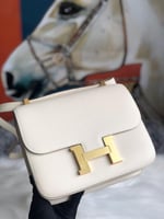 شنطة هيرمس كونستانس جلد إبسوم مع قفل ذهبي