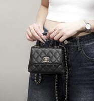 شنطة شانيل كوكو اسود مقاس 14