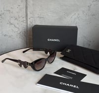 نظارة شانيل بفيونكه لذر بني ماستر كواليتي