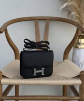 شنطة هيرمس كونستانس جلد إبسوم مع قفل ذهبي