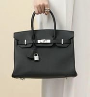 حقيبة بيركن 30 سم. معدن فضي