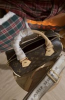 شنطة لويس فيتون جلد طبيعي شامل الملحقات مقاس 20