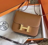 شنطة هيرمس كونستانس جلد إبسوم مع قفل ذهبي