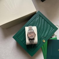 ساعة رولكس مينا عسلي فصوص مقاس 30